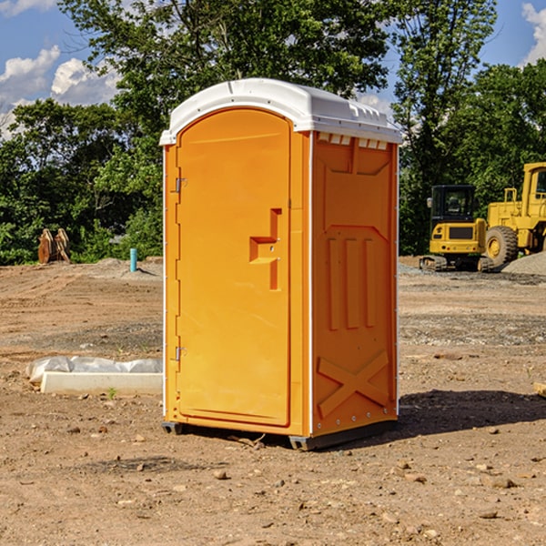 are there any restrictions on what items can be disposed of in the portable restrooms in Lucernemines